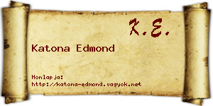 Katona Edmond névjegykártya