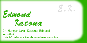 edmond katona business card